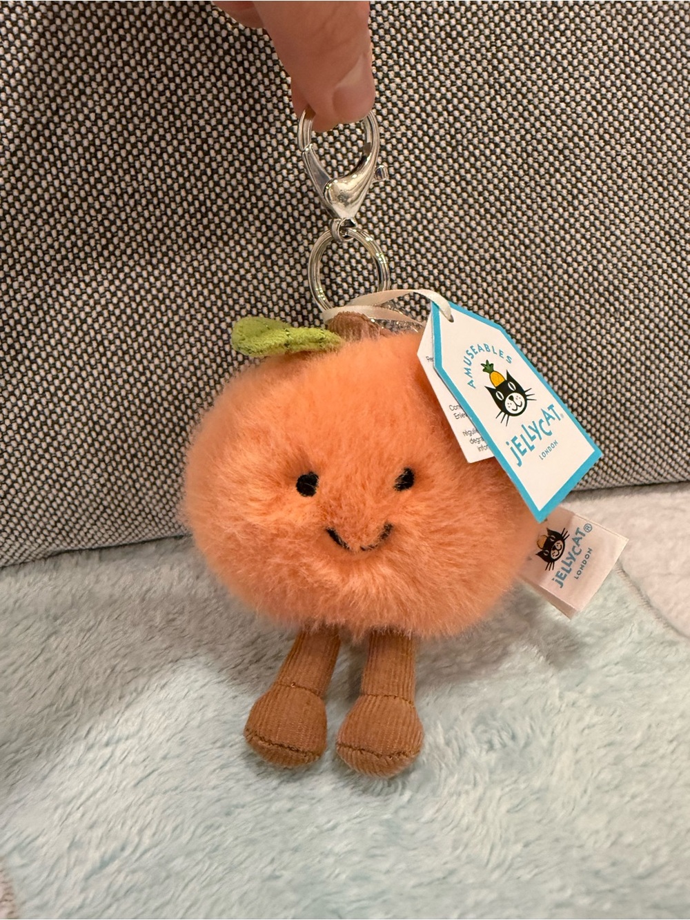 Jellycat Amuseables Peach Bag Charm BNWT